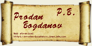 Prodan Bogdanov vizit kartica